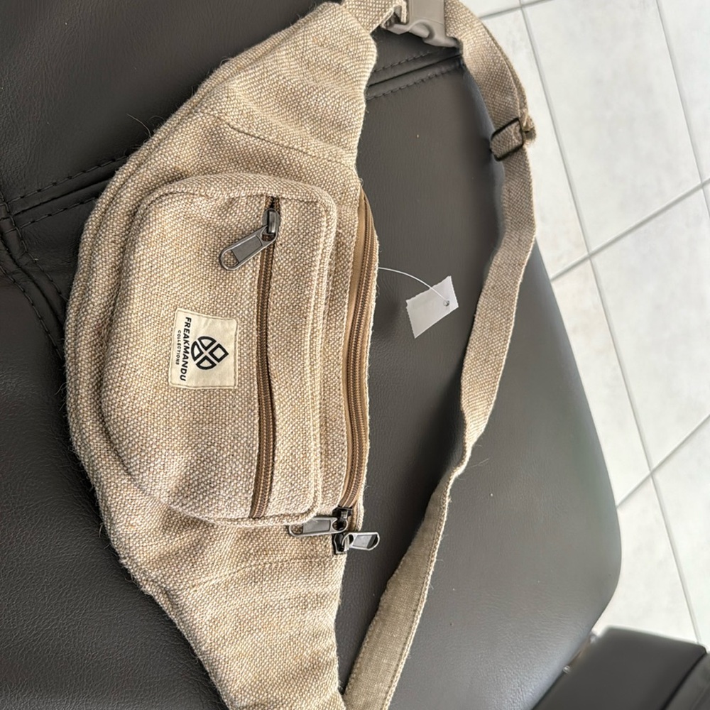 Tan waist pack by Freakmandu collection